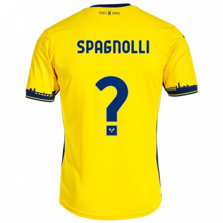Kandiny Herren Matteo Spagnolli #0 Gelb Auswärtstrikot Trikot 2023/24 T-Shirt
