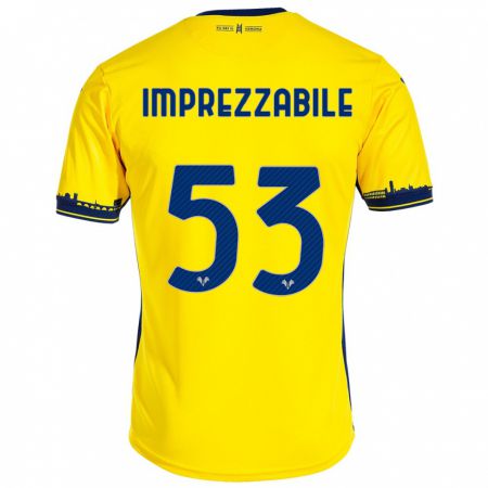 Kandiny Herren Francesca Imprezzabile #53 Gelb Auswärtstrikot Trikot 2023/24 T-Shirt