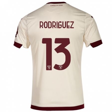 Kandiny Herren Ricardo Rodríguez #13 Sekt Auswärtstrikot Trikot 2023/24 T-Shirt