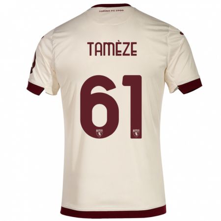Kandiny Herren Adrien Tamèze #61 Sekt Auswärtstrikot Trikot 2023/24 T-Shirt