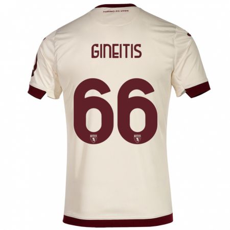 Kandiny Herren Gvidas Gineitis #66 Sekt Auswärtstrikot Trikot 2023/24 T-Shirt