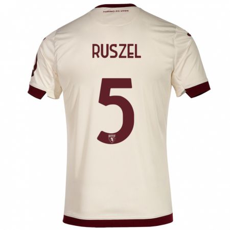Kandiny Herren Marcel Ruszel #5 Sekt Auswärtstrikot Trikot 2023/24 T-Shirt