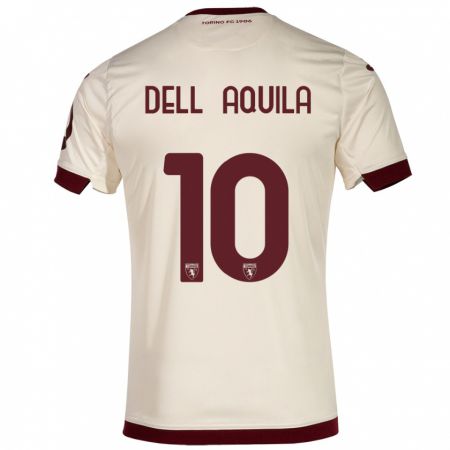 Kandiny Herren Francesco Dell'aquila #10 Sekt Auswärtstrikot Trikot 2023/24 T-Shirt