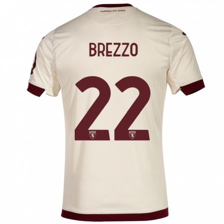 Kandiny Herren Matteo Brezzo #22 Sekt Auswärtstrikot Trikot 2023/24 T-Shirt