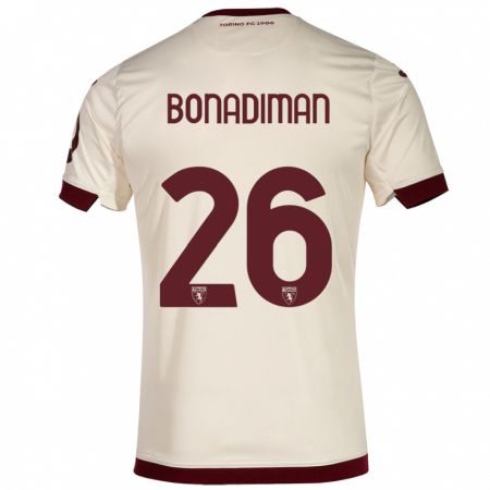 Kandiny Herren Matteo Bonadiman #26 Sekt Auswärtstrikot Trikot 2023/24 T-Shirt