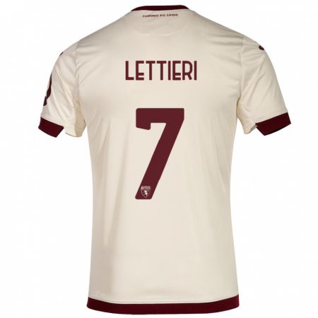 Kandiny Herren Jessica Lettieri #7 Sekt Auswärtstrikot Trikot 2023/24 T-Shirt
