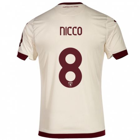 Kandiny Herren Giada Nicco #8 Sekt Auswärtstrikot Trikot 2023/24 T-Shirt
