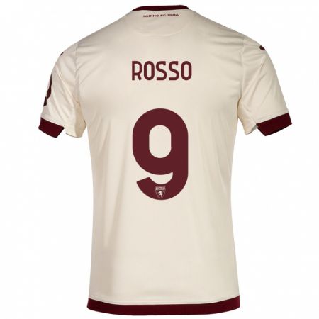 Kandiny Herren Eleonora Rosso #9 Sekt Auswärtstrikot Trikot 2023/24 T-Shirt