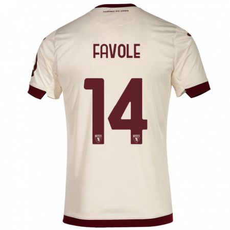 Kandiny Herren Annalisa Favole #14 Sekt Auswärtstrikot Trikot 2023/24 T-Shirt