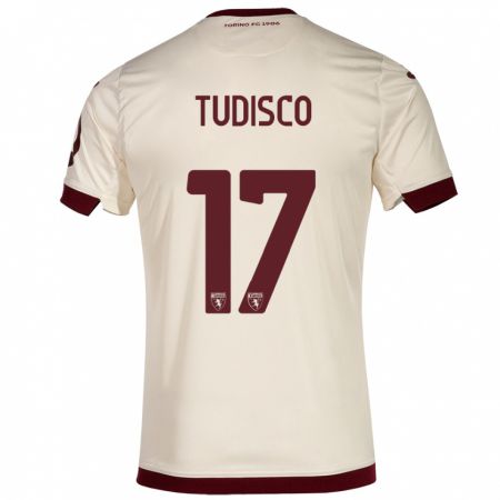 Kandiny Herren Giorgia Tudisco #17 Sekt Auswärtstrikot Trikot 2023/24 T-Shirt