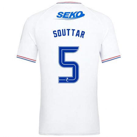 Kandiny Herren John Souttar #5 Weiß Auswärtstrikot Trikot 2023/24 T-Shirt