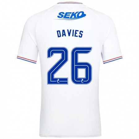 Kandiny Herren Ben Davies #26 Weiß Auswärtstrikot Trikot 2023/24 T-Shirt