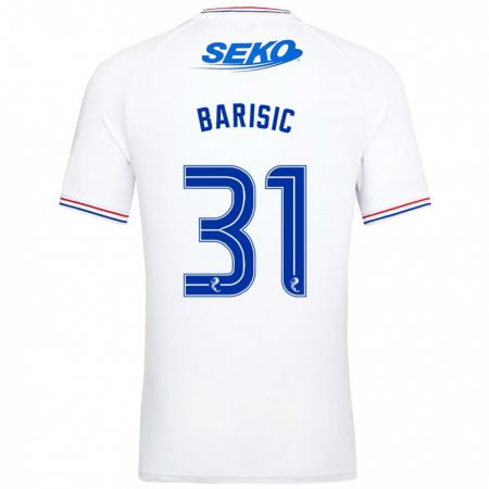 Kandiny Herren Borna Barisic #31 Weiß Auswärtstrikot Trikot 2023/24 T-Shirt