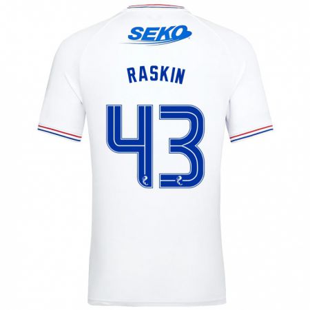Kandiny Herren Nicolas Raskin #43 Weiß Auswärtstrikot Trikot 2023/24 T-Shirt