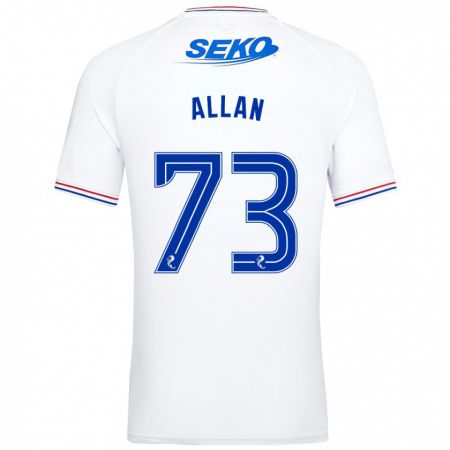 Kandiny Herren Connor Allan #73 Weiß Auswärtstrikot Trikot 2023/24 T-Shirt