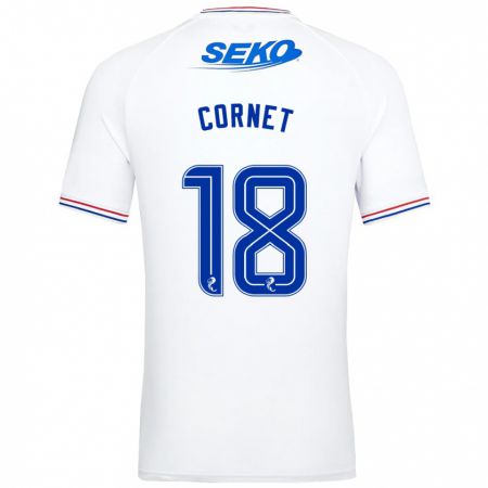 Kandiny Herren Chelsea Cornet #18 Weiß Auswärtstrikot Trikot 2023/24 T-Shirt