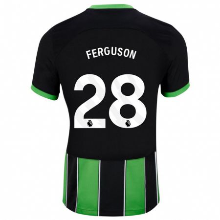 Kandiny Herren Evan Ferguson #28 Schwarz Grün Auswärtstrikot Trikot 2023/24 T-Shirt