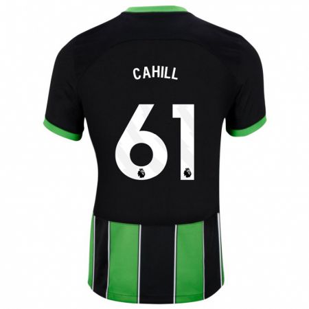 Kandiny Herren Killian Cahill #61 Schwarz Grün Auswärtstrikot Trikot 2023/24 T-Shirt