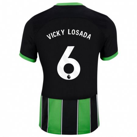 Kandiny Herren María Victoria Losada Gómez #6 Schwarz Grün Auswärtstrikot Trikot 2023/24 T-Shirt
