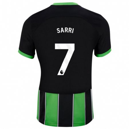 Kandiny Herren Veatriki Sarri #7 Schwarz Grün Auswärtstrikot Trikot 2023/24 T-Shirt