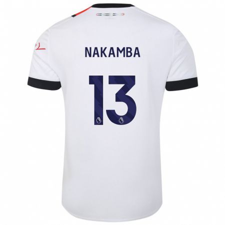 Kandiny Herren Marvelous Nakamba #13 Weiß Auswärtstrikot Trikot 2023/24 T-Shirt