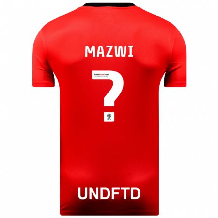 Kandiny Herren Menzi Mazwi #0 Rot Auswärtstrikot Trikot 2023/24 T-Shirt