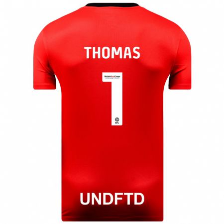 Kandiny Herren Lucy Thomas #1 Rot Auswärtstrikot Trikot 2023/24 T-Shirt