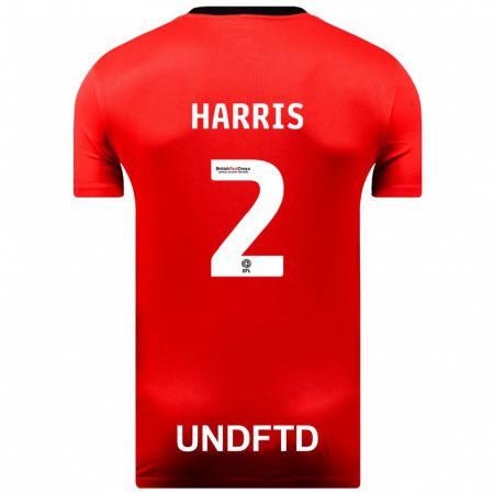 Kandiny Herren Martha Harris #2 Rot Auswärtstrikot Trikot 2023/24 T-Shirt