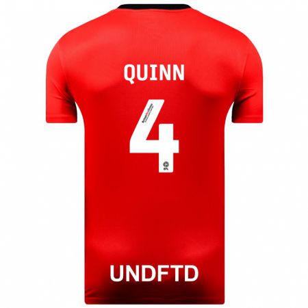 Kandiny Herren Louise Catherine Quinn #4 Rot Auswärtstrikot Trikot 2023/24 T-Shirt