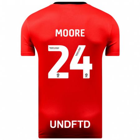 Kandiny Herren Jade Ellis Moore #24 Rot Auswärtstrikot Trikot 2023/24 T-Shirt