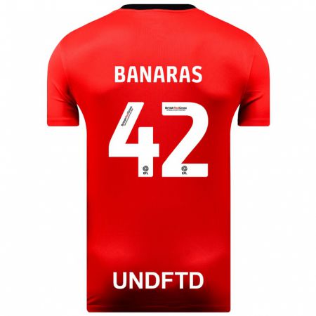 Kandiny Herren Layla Banaras #42 Rot Auswärtstrikot Trikot 2023/24 T-Shirt