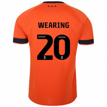 Kandiny Herren Megan Wearing #20 Orangefarben Auswärtstrikot Trikot 2023/24 T-Shirt