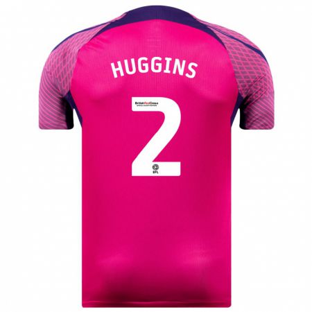 Kandiny Herren Niall Huggins #2 Lila Auswärtstrikot Trikot 2023/24 T-Shirt