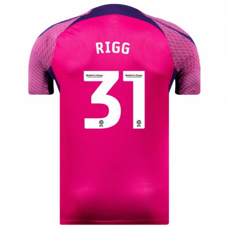 Kandiny Herren Chris Rigg #31 Lila Auswärtstrikot Trikot 2023/24 T-Shirt