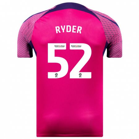 Kandiny Herren Joe Ryder #52 Lila Auswärtstrikot Trikot 2023/24 T-Shirt