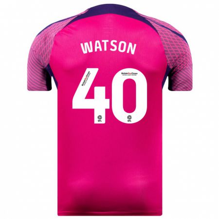 Kandiny Herren Tom Watson #40 Lila Auswärtstrikot Trikot 2023/24 T-Shirt
