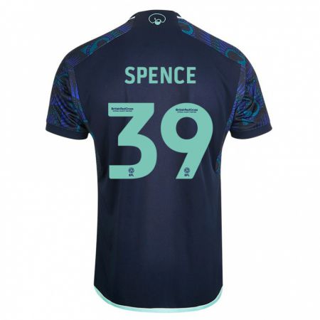 Kandiny Herren Djed Spence #39 Blau Auswärtstrikot Trikot 2023/24 T-Shirt