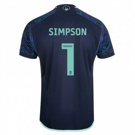 Kandiny Herren Carrie Simpson #1 Blau Auswärtstrikot Trikot 2023/24 T-Shirt