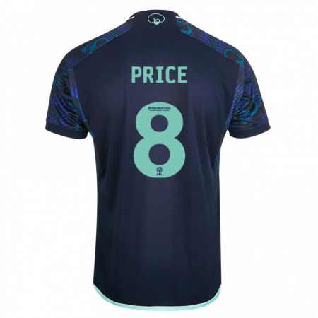 Kandiny Herren Leoni Price #8 Blau Auswärtstrikot Trikot 2023/24 T-Shirt