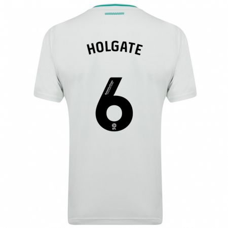 Kandiny Herren Mason Holgate #6 Weiß Auswärtstrikot Trikot 2023/24 T-Shirt