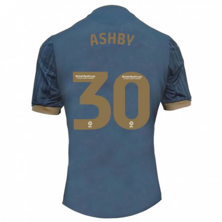 Kandiny Herren Harrison Ashby #30 Dunkles Blaugrün Auswärtstrikot Trikot 2023/24 T-Shirt