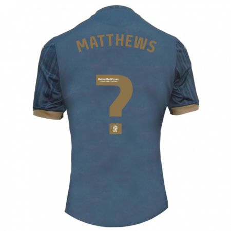 Kandiny Herren Archie Matthews #0 Dunkles Blaugrün Auswärtstrikot Trikot 2023/24 T-Shirt