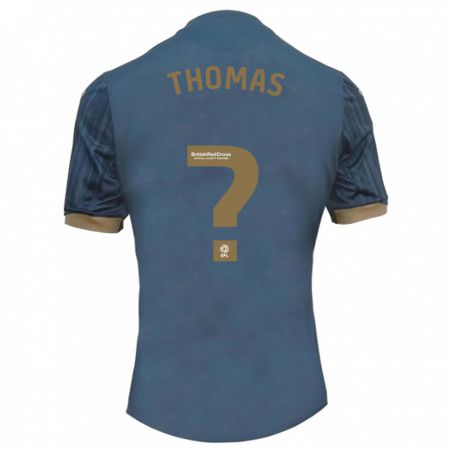 Kandiny Herren Joe Thomas #7 Dunkles Blaugrün Auswärtstrikot Trikot 2023/24 T-Shirt