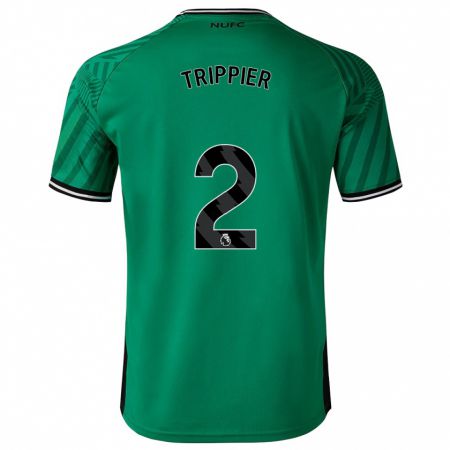 Kandiny Herren Kieran Trippier #2 Grün Auswärtstrikot Trikot 2023/24 T-Shirt