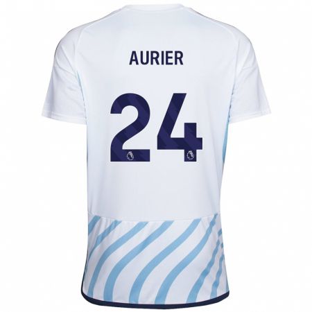 Kandiny Herren Serge Aurier #24 Weiß Blau Auswärtstrikot Trikot 2023/24 T-Shirt