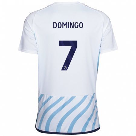 Kandiny Herren Sophie Domingo #7 Weiß Blau Auswärtstrikot Trikot 2023/24 T-Shirt