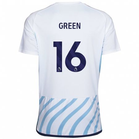 Kandiny Herren Mollie Green #16 Weiß Blau Auswärtstrikot Trikot 2023/24 T-Shirt