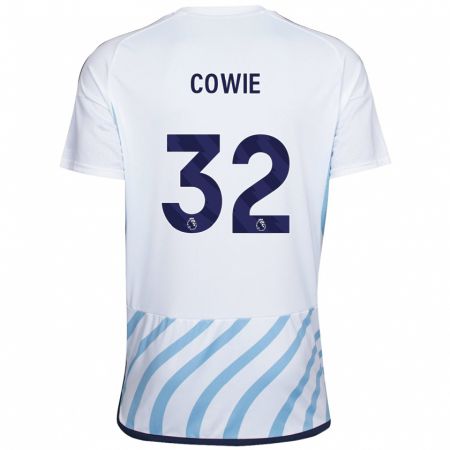 Kandiny Herren Abi Cowie #32 Weiß Blau Auswärtstrikot Trikot 2023/24 T-Shirt
