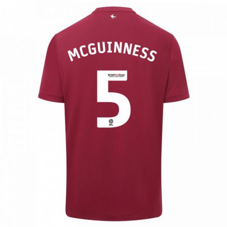Kandiny Herren Mark Mcguinness #5 Rot Auswärtstrikot Trikot 2023/24 T-Shirt