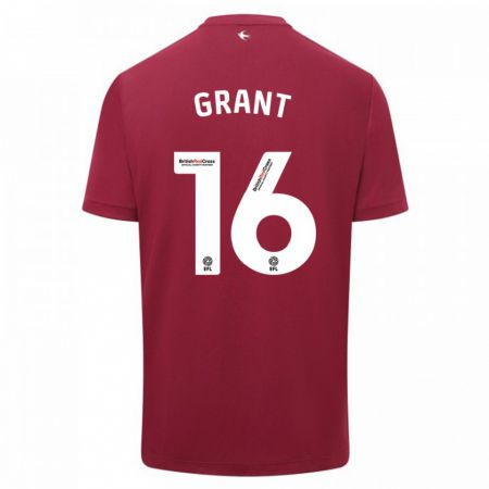 Kandiny Herren Karlan Grant #16 Rot Auswärtstrikot Trikot 2023/24 T-Shirt